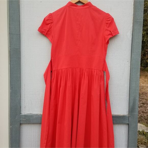 Eliza J | Short Sleeve Button Down Ruffle Dress 6 - Picture 4 of 8